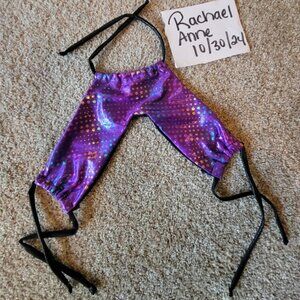 *SOLD* Purple Holo Underboob Halter Top (Reversible, New)